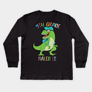 Dinosaur 9TH GRADE Nailed It Graduation Kids Kids Long Sleeve T-Shirt